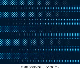 An abstract digital background created from a multitude of glowing dots arranged in geometric horizontal structures in blue. This illustration is ideal for technology and multimedia projects.