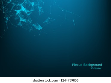 Abstract digital background with cybernetic particles
