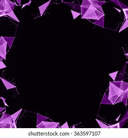 Abstract digital background with cybernetic particles