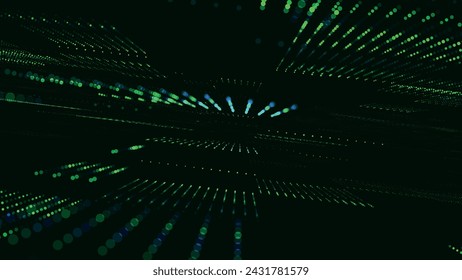 Abstract digital background. Data flow information. Digital communication concept. Science technology background. Big data visualization. 3D Vector illustration.