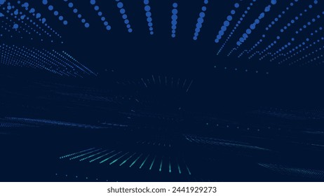 Abstract digital background. Data flow information. Digital communication concept. Science technology background. Big data visualization. 3D Vector illustration.