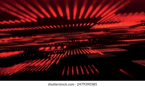 Abstract digital background. Data flow information. Digital communication concept. Science technology background. Big data visualization. 3D Vector illustration