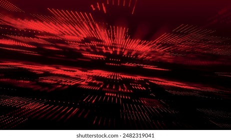 Abstract digital background. Data flow information. Digital communication concept. Science technology background. Big data visualization. 3D Vector illustration