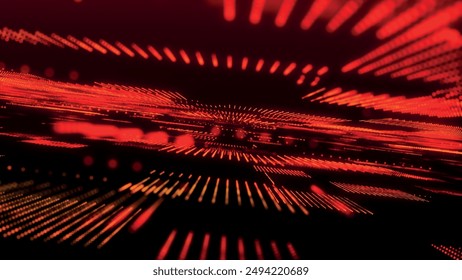 Abstract digital background. Data flow information. Digital communication concept. Science technology background. Big data visualization. 3D Vector illustration