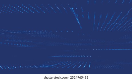 Resumo digital. Informações de fluxo de dados. Conceito de comunicação digital. Experiência em tecnologia científica. Visualização de Big Data. Ilustração do vetor 3D.