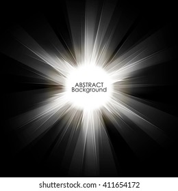 Abstract digital background design with a burst, lens flare. Vector illustration