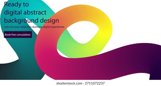 Abstract digital background design with vibrant colors and dynamic curves