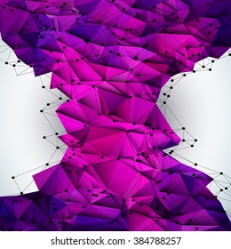 Abstract digital background with dots and lines. Vector illustration.