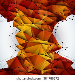 Abstract digital background with dots and lines. Vector illustration.