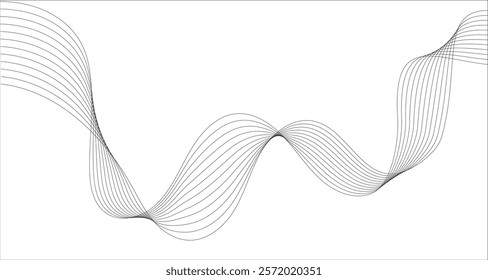 Abstract digital background with dynamic wave lines blend. Modern technology concept. Vector illustration for banner, poster, cover design.