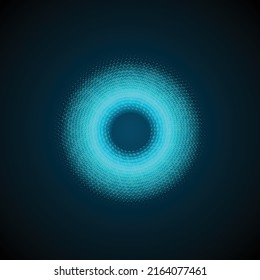 Abstract digital background with eye silhouette and binary symbols