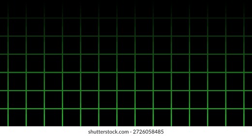 Abstractas fondo digital con una rejilla verde neón brillante en una superficie oscura. Perfecto para tecnología, ciencia ficción, juegos o temas cibernéticos.