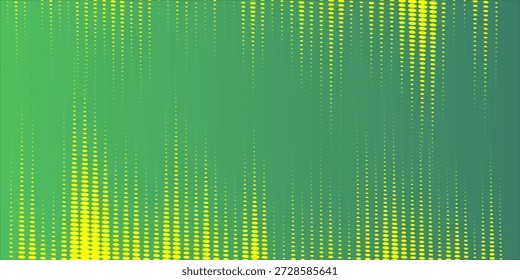 Abstractas fondo digital con un patrón de punto semitono verde y amarillo con textura degradada. Diseño geométrico moderno adecuado para temas de tecnología, visualización de datos, fondos futuristas, carteles, Anuncios y proyectos gráficos creativos.