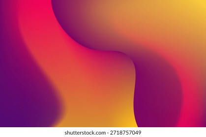 Fondo digital Abstractas con vibrantes Formas fluidas con una transición de gradiente dinámica de tonos magenta y púrpura profundo a tonos naranja cálidos y amarillos brillantes