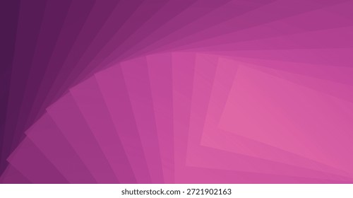 Fundo digital abstrato com um magenta vibrante e profunda transição de cor roxa. Camadas geométricas criam um padrão angular giratório dinâmico, perfeito para o design moderno.