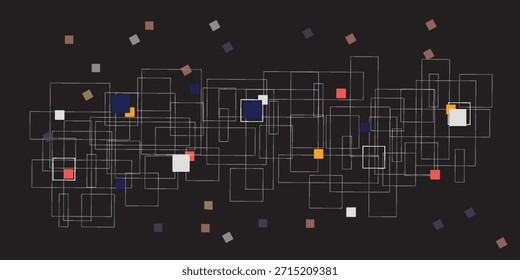 Abstract digital background with geometric squares in a modern design. Easy to use and editable, perfect for business, technology, presentations, web design, and creative projects. High-quality vector