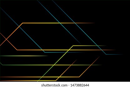 abstract digital background geometry line with dashes