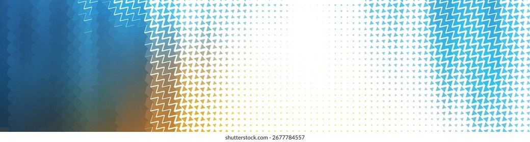 Fondo digital Abstractas con patrón de rejilla azul y oro brillante y luz brillante en el lado derecho
