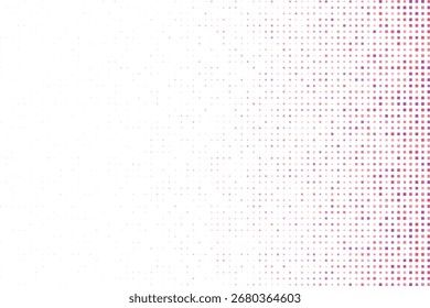 Fundo digital abstrato com um gradiente de quadrados coloridos de pixels desaparecendo do escuro para o brilhante, criando um padrão tecnológico moderno.