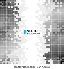 Abstract Digital Background With Greyscale Pixels Equalizer. RGB EPS 10 Vector Illustration