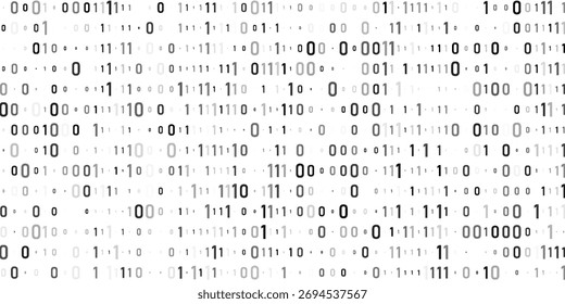 Abstract digital background with ones and zeros. Vector graphic pattern with binary code	