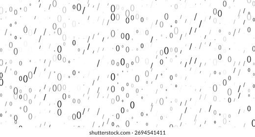 Resumo digital fundo com uns e zeros. Padrão gráfico vetorial com código binário	