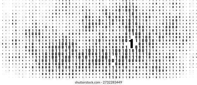 Fondo digital Abstractas con unos y ceros. Patrón gráfico de Vector con código binario	
