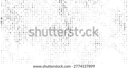 Abstract digital background with ones and zeros. Vector graphic pattern with binary code