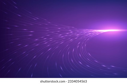 Abstract digital background. Optical fiber of digital communication. Vector illustration on a dark background is an optical fiber with a stream of information. For use as a background, poster.