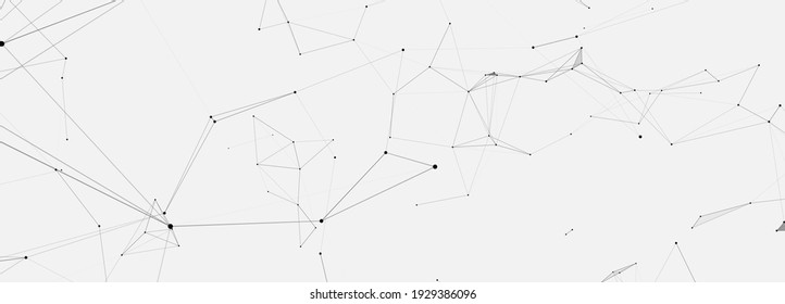 Abstract digital background of points, lines and triangles. Glowing plexus. Big data. Network or connection. Abstract technology science background. 3d vector illustration.