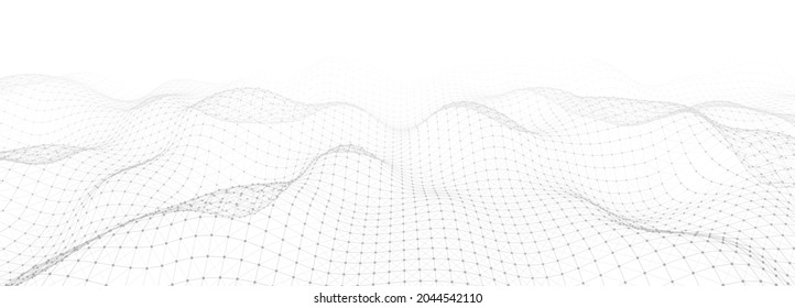 Resumen del fondo digital de puntos y líneas. Plexo brillante. Grandes datos. Red o conexión. Resumen de antecedentes científicos de tecnología. Ilustración vectorial 3d.
