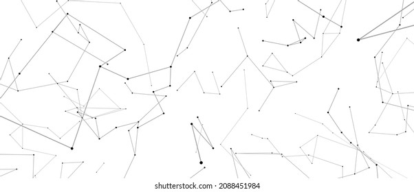 Abstract digital background of points, lines and triangles. Glowing plexus. Big data. Network or connection. Abstract technology science background. 3d vector illustration.