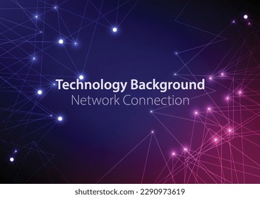 Abstract digital background of points and lines. Big data. Network or connection. Abstract technology science background,vector illustration of communication and technology network concept