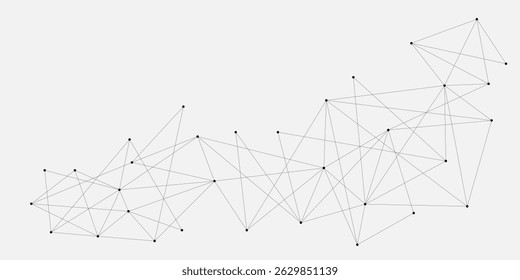 Abstract digital background of points, lines and triangles. Glowing plexus. Big data. Network or connection. Abstract technology science background. 3d vector illustration
