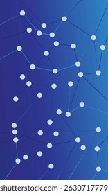 Abstract digital background of points, lines and triangles. Glowing plexus. Big data. Network or connection. Abstract technology science background. 3d vector illustration.