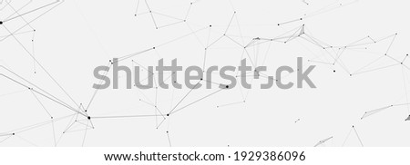 Abstract digital background of points, lines and triangles. Glowing plexus. Big data. Network or connection. Abstract technology science background. 3d vector illustration.