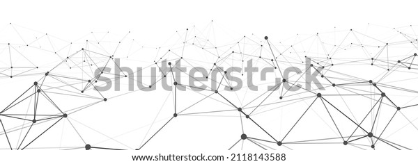 Abstract digital\
background of points and lines. Glowing black plexus. Big data.\
Network or connection. Abstract technology science background. 3d\
vector illustration.
