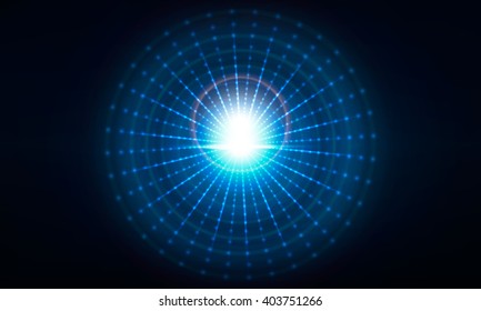Abstract digital background . Realistic  Lens flare effect on space background . Galaxy wallpaper .