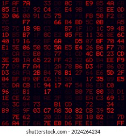 Abstrakter digitaler Hintergrund. Rot gefüllte sechseckige Paare Hintergrund. Kleines, nahtloses Muster. Erstaunliche Vektorgrafik.