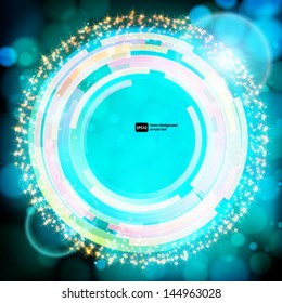 Abstract digital background with a round space for your text.
