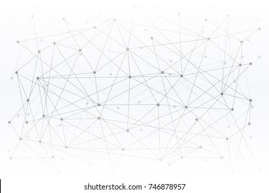 Abstract Digital background of Science or Blockchain. Molecules or blocks are connected. Vector Illustration.