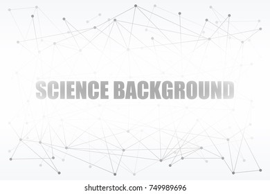 Abstract Digital background of Science or Blockchain. Molecules or blocks are connected. Vector Illustration.