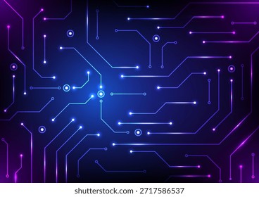 Fondo digital Abstractas que muestra circuitos futuristas, flujo de datos y tecnología innovadora cyberpunk. Diseño para interfaz de sistema virtual abstracto.