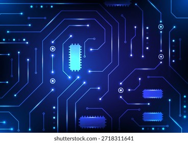 Abstract digital background showcasing futuristic circuits data and technology. Design for system virtual microchip.
