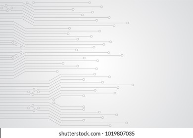 Abstract digital background with technology circuit board texture. Communication and engineering concept. Circular element. Electronic motherboard illustration.