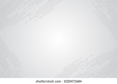 Abstract digital background with technology circuit board texture. Communication and engineering concept. Circular element. Electronic motherboard illustration.
