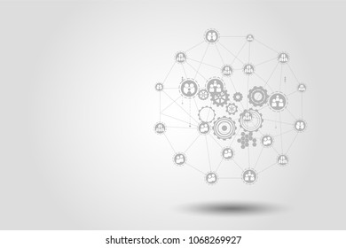 Abstract digital background with technology circuit board texture. Electronic motherboard. Communication and engineering concept.illustration.