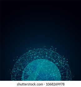 Abstract digital background with technology circuit board texture. Electronic motherboard. Communication and engineering concept.illustration.