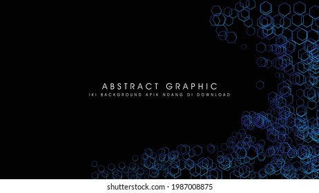 Abstract digital background with technology circuit board texture. Untidy messy hexagonal illustration. Communication and engineering concepts. Vector illustration