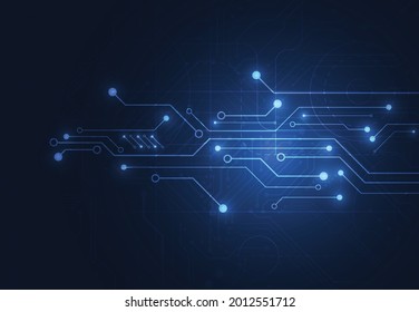 Abstract digital background with technology circuit board texture. Electronic motherboard illustration. Communication and engineering concept. Vector illustration